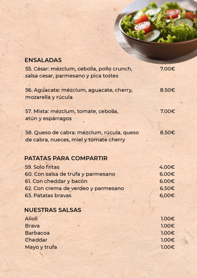 comer una ensalada en BAMBU