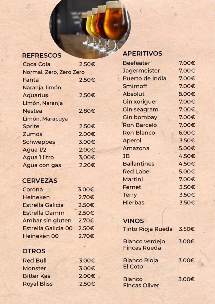 tomar cerveza en inca